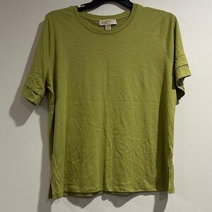 MICHAEL Michael Kors Olive Green Short Sleeve Blouse